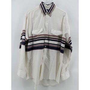 Wrangler X-Long Tails Vintage Button up Men's Sz 17.5-36 XL Ivory